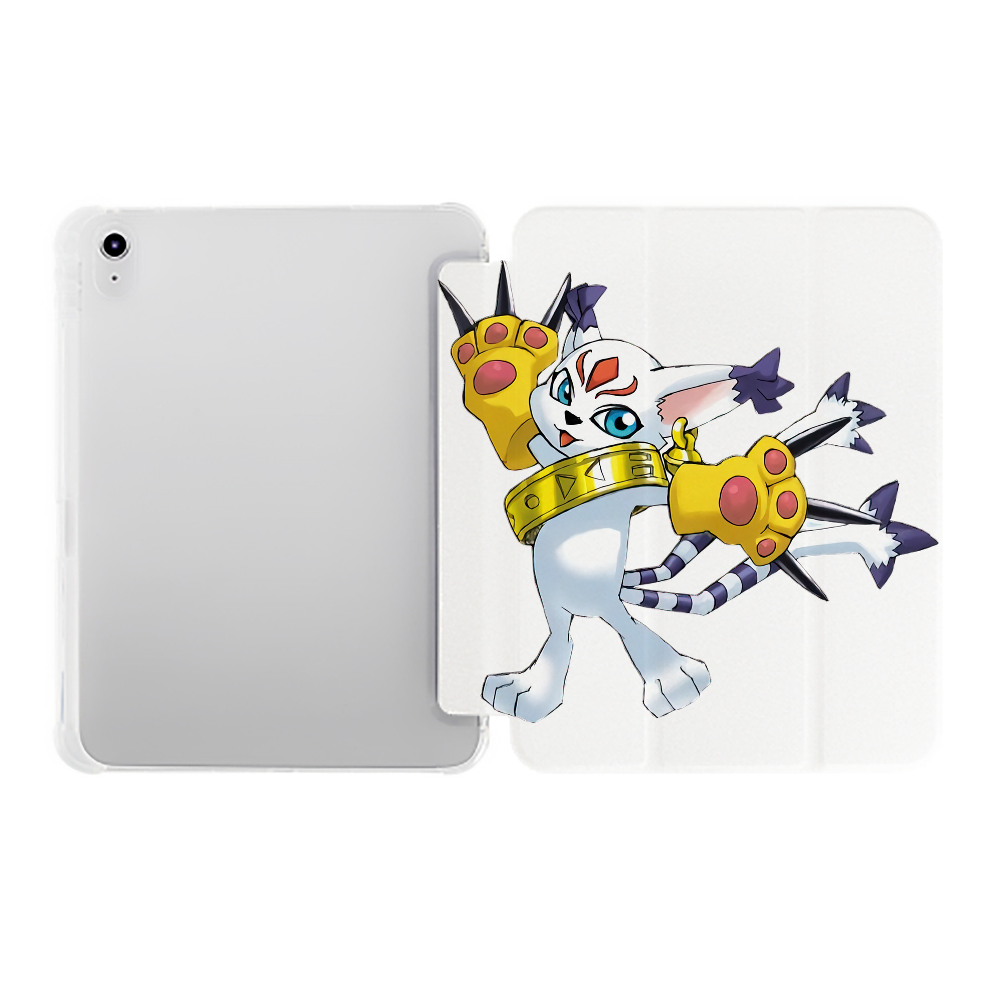 （画像用） Digimon デジタルモンスター/デジモン IPad ケース ペン収納付き 三つ折りスタンド PUレザー×シリコン 対応機種9.5/10.5/10.9インチ